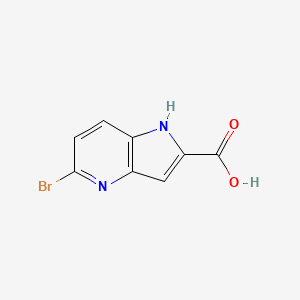 molecular formula C8H5BrN2O2 B1459322 5-Bromo-1H-pyrrolo[3,2-B]pyridine-2-carboxylic acid CAS No. 800401-52-9