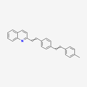 molecular formula C26H21N B14593236 2-[2-[4-[2-(4-Methylphenyl)ethenyl]phenyl]ethenyl]quinoline CAS No. 61457-88-3