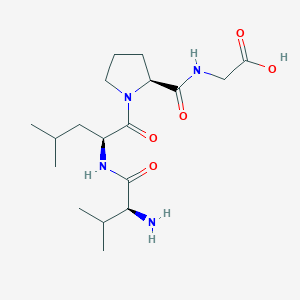 molecular formula C18H32N4O5 B14593249 L-Valyl-L-leucyl-L-prolylglycine CAS No. 61434-54-6