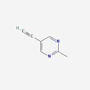 molecular formula C7H6N2 B1459325 5-乙炔基-2-甲基嘧啶 CAS No. 1196153-50-0