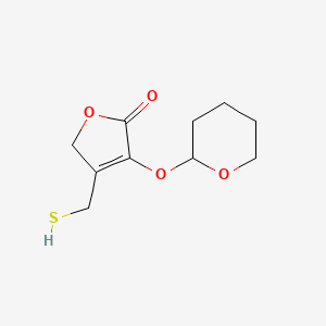 molecular formula C10H14O4S B14593261 3-[(Oxan-2-yl)oxy]-4-(sulfanylmethyl)furan-2(5H)-one CAS No. 61427-80-3