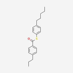 molecular formula C21H26OS B14593263 S-(4-Pentylphenyl) 4-propylbenzene-1-carbothioate CAS No. 61518-76-1