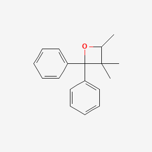 molecular formula C18H20O B14593311 3,3,4-Trimethyl-2,2-diphenyloxetane CAS No. 61149-92-6