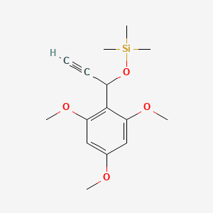 molecular formula C15H22O4Si B14593328 Trimethyl{[1-(2,4,6-trimethoxyphenyl)prop-2-yn-1-yl]oxy}silane CAS No. 61040-73-1