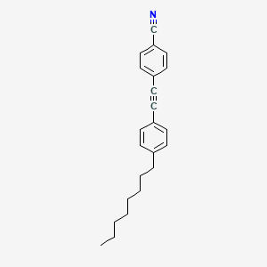 molecular formula C23H25N B14593337 4-[(4-Octylphenyl)ethynyl]benzonitrile CAS No. 61614-42-4