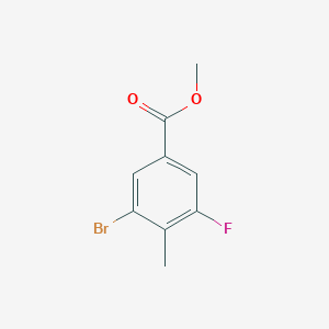 molecular formula C9H8BrFO2 B1459335 Methyl 3-bromo-5-fluoro-4-methylbenzoate CAS No. 1533932-57-8