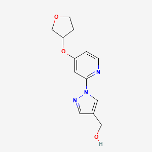 (1-(4-((Tetrahydrofuran-3-yl)oxy)pyridin-2-yl)-1H-pyrazol-4-yl)methanol