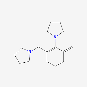 molecular formula C16H26N2 B14593374 Pyrrolidine, 1-[[3-methylene-2-(1-pyrrolidinyl)-1-cyclohexen-1-yl]methyl]- CAS No. 61581-01-9