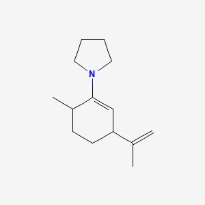 molecular formula C14H23N B14593403 1-[6-Methyl-3-(prop-1-en-2-yl)cyclohex-1-en-1-yl]pyrrolidine CAS No. 61187-77-7