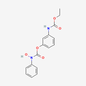 molecular formula C16H16N2O5 B14593425 [3-(ethoxycarbonylamino)phenyl] N-hydroxy-N-phenylcarbamate CAS No. 61137-76-6