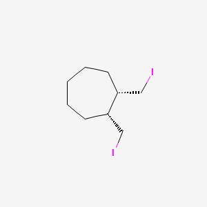 molecular formula C9H16I2 B14593435 (1R,2S)-1,2-Bis(iodomethyl)cycloheptane CAS No. 61154-24-3