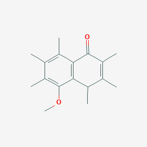 molecular formula C17H22O2 B14593438 5-Methoxy-2,3,4,6,7,8-hexamethylnaphthalen-1(4H)-one CAS No. 61357-61-7