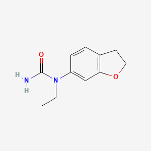 molecular formula C11H14N2O2 B14593441 N-(2,3-Dihydro-1-benzofuran-6-yl)-N-ethylurea CAS No. 61070-43-7