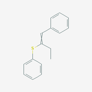 molecular formula C16H16S B14593443 Benzene, [[1-(phenylmethylene)propyl]thio]- CAS No. 61173-91-9