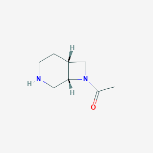 molecular formula C8H14N2O B1459345 (1S,6R)-rel-8-乙酰基-3,8-二氮杂双环[4.2.0]辛烷 CAS No. 1268520-07-5