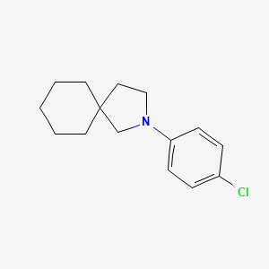 molecular formula C15H20ClN B14593459 2-Azaspiro[4.5]decane, 2-(4-chlorophenyl)- CAS No. 61589-01-3