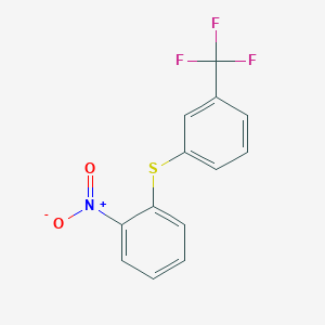 molecular formula C13H8F3NO2S B14593461 1-Nitro-2-{[3-(trifluoromethyl)phenyl]sulfanyl}benzene CAS No. 61174-09-2