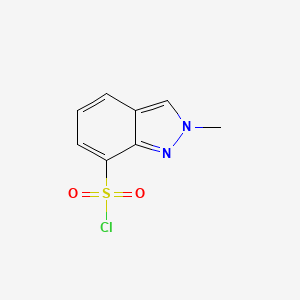 molecular formula C8H7ClN2O2S B1459347 2-Methyl-2H-indazole-7-sulfonyl chloride CAS No. 1363380-68-0