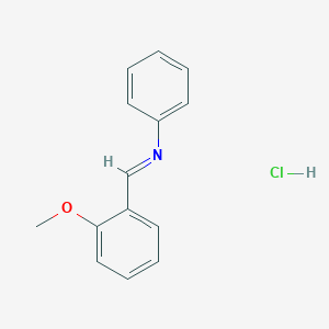 molecular formula C14H14ClNO B14593470 1-(2-methoxyphenyl)-N-phenylmethanimine;hydrochloride CAS No. 61556-00-1