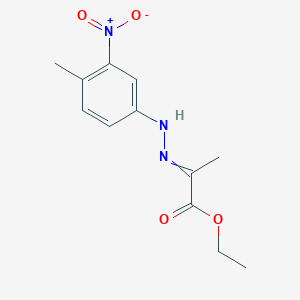 molecular formula C12H15N3O4 B14593493 Ethyl 2-[2-(4-methyl-3-nitrophenyl)hydrazinylidene]propanoate CAS No. 61149-49-3