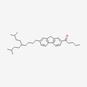 molecular formula C33H48O B14593509 1-{7-[8-Methyl-5-(3-methylbutyl)nonyl]-9H-fluoren-2-YL}pentan-1-one CAS No. 61314-28-1