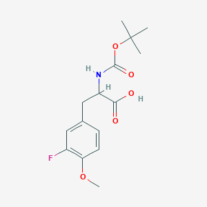 molecular formula C15H20FNO5 B1459351 2-{[(tert-Butoxy)carbonyl]amino}-3-(3-fluoro-4-methoxyphenyl)propanoic acid CAS No. 1259996-27-4