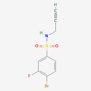 molecular formula C9H7BrFNO2S B1459352 4-Bromo-3-fluoro-N-(prop-2-yn-1-yl)benzene-1-sulfonamide CAS No. 1872898-67-3