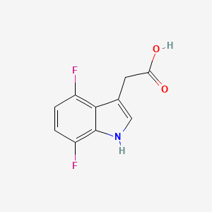 molecular formula C10H7F2NO2 B1459354 2-(4,7-Difluoro-1H-indol-3-yl)acetic acid CAS No. 1019115-63-9