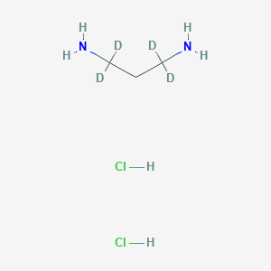 molecular formula C3H12Cl2N2 B1459355 1,1,3,3-Tetradeuteriopropane-1,3-diamine;dihydrochloride CAS No. 193945-44-7