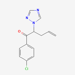 molecular formula C13H12ClN3O B14593552 1-(4-Chlorophenyl)-2-(1H-1,2,4-triazol-1-yl)pent-4-en-1-one CAS No. 60850-48-8