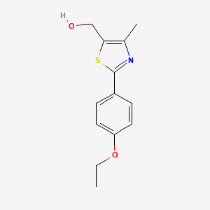 molecular formula C13H15NO2S B14593566 5-Thiazolemethanol, 2-(4-ethoxyphenyl)-4-methyl- CAS No. 61291-95-0