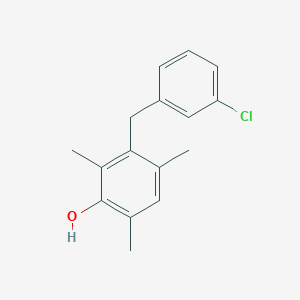 3-[(3-Chlorophenyl)methyl]-2,4,6-trimethylphenol