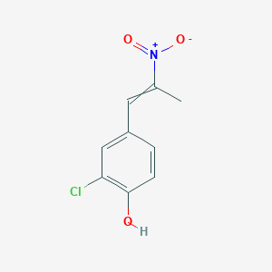 molecular formula C9H8ClNO3 B14593593 2-Chloro-4-(2-nitroprop-1-en-1-yl)phenol CAS No. 61131-67-7