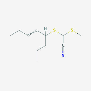 (Methylsulfanyl)[(oct-5-en-4-yl)sulfanyl]acetonitrile