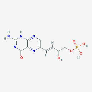 B145936 [(E)-4-(2-amino-4-oxo-1H-pteridin-6-yl)-2-hydroxybut-3-enyl] dihydrogen phosphate CAS No. 136338-57-3