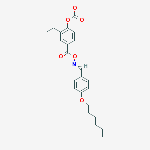 molecular formula C23H26NO6- B14593613 2-Ethyl-4-{[({[4-(hexyloxy)phenyl]methylidene}amino)oxy]carbonyl}phenyl carbonate CAS No. 61096-56-8