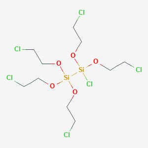 molecular formula C10H20Cl6O5Si2 B14593627 1-Chloro-1,1,2,2,2-pentakis(2-chloroethoxy)disilane CAS No. 61172-44-9