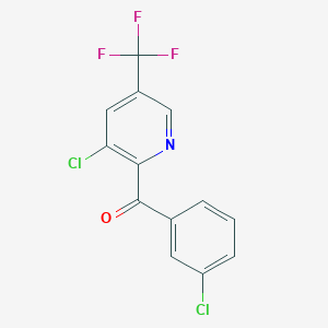 molecular formula C13H6Cl2F3NO B1459363 (3-Chloro-5-(trifluoromethyl)pyridin-2-yl)(3-chlorophenyl)methanone CAS No. 1823188-09-5