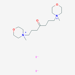 4,4'-(4-Oxoheptane-1,7-diyl)bis(4-methylmorpholin-4-ium) diiodide