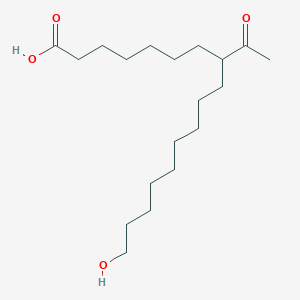 molecular formula C19H36O4 B14593660 8-Acetyl-17-hydroxyheptadecanoic acid CAS No. 60903-97-1