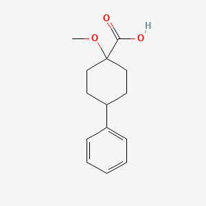 molecular formula C14H18O3 B1459367 1-Methoxy-4-phenylcyclohexane-1-carboxylic acid CAS No. 1303500-15-3
