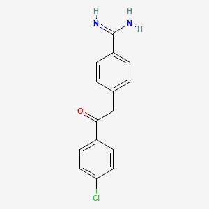 4-[2-(4-Chlorophenyl)-2-oxoethyl]benzene-1-carboximidamide