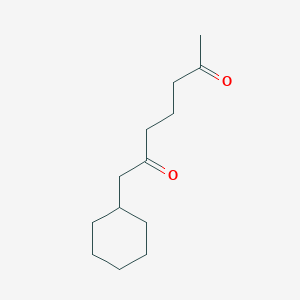 molecular formula C13H22O2 B14593676 1-Cyclohexylheptane-2,6-dione CAS No. 60439-23-8