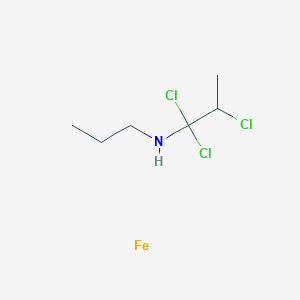 molecular formula C6H12Cl3FeN B14593693 iron;1,1,2-trichloro-N-propylpropan-1-amine CAS No. 61331-62-2