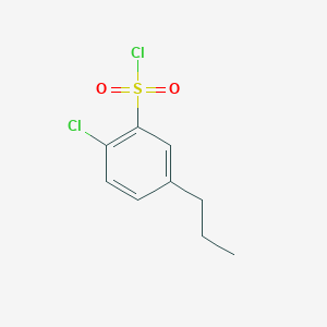 molecular formula C9H10Cl2O2S B1459370 2-Chloro-5-propylbenzene-1-sulfonyl chloride CAS No. 1803595-69-8