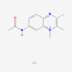 molecular formula C13H16ClN3O B14593721 Quinoxalinium, 7-(acetylamino)-1,2,3-trimethyl-, chloride CAS No. 61149-70-0