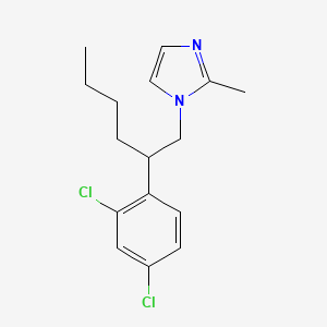 molecular formula C16H20Cl2N2 B14593731 1-[2-(2,4-Dichlorophenyl)hexyl]-2-methyl-1H-imidazole CAS No. 61019-75-8