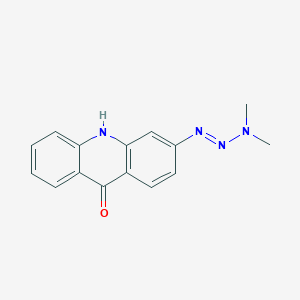 molecular formula C15H14N4O B14593738 3-[(1E)-3,3-Dimethyltriaz-1-en-1-yl]acridin-9(10H)-one CAS No. 61068-68-6