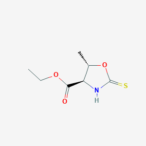 molecular formula C7H11NO3S B14593743 ethyl (4R,5S)-5-methyl-2-sulfanylidene-1,3-oxazolidine-4-carboxylate CAS No. 61078-97-5