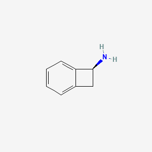 molecular formula C8H9N B14593747 Bicyclo[4.2.0]octa-1,3,5-trien-7-amine, (S)- CAS No. 61341-85-3